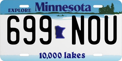MN license plate 699NOU