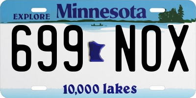 MN license plate 699NOX