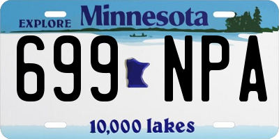 MN license plate 699NPA