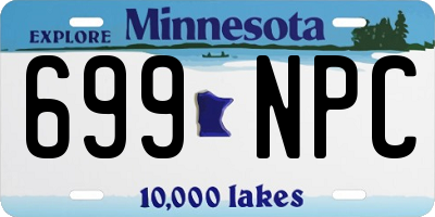 MN license plate 699NPC