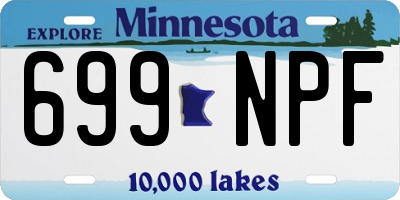 MN license plate 699NPF