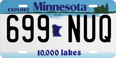 MN license plate 699NUQ