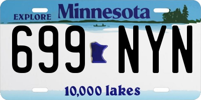MN license plate 699NYN