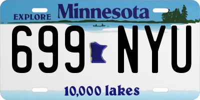 MN license plate 699NYU