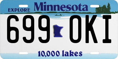 MN license plate 699OKI