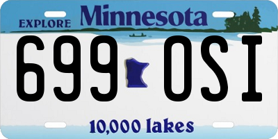 MN license plate 699OSI