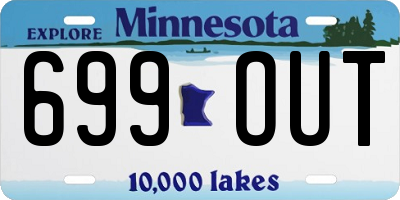 MN license plate 699OUT