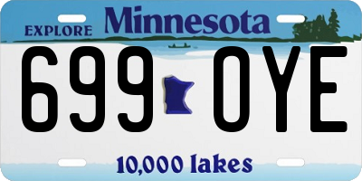 MN license plate 699OYE