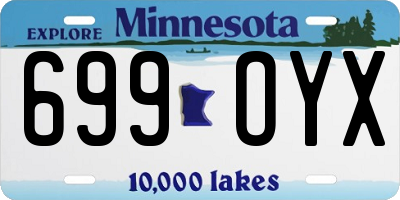 MN license plate 699OYX