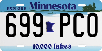 MN license plate 699PCO