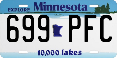 MN license plate 699PFC
