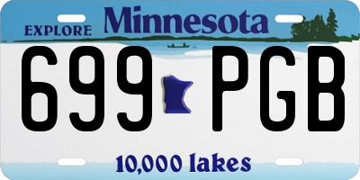 MN license plate 699PGB