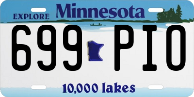 MN license plate 699PIO
