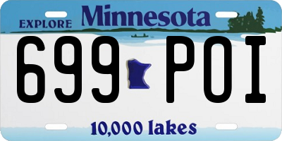 MN license plate 699POI