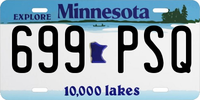 MN license plate 699PSQ
