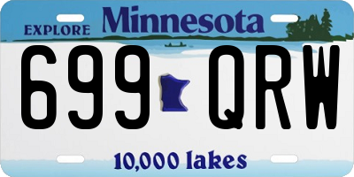 MN license plate 699QRW