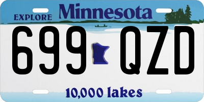 MN license plate 699QZD