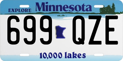 MN license plate 699QZE