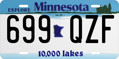 MN license plate 699QZF