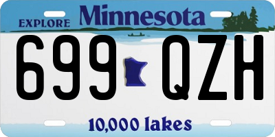 MN license plate 699QZH