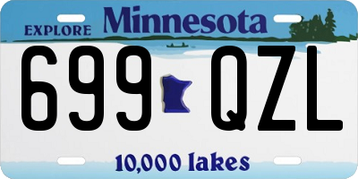 MN license plate 699QZL