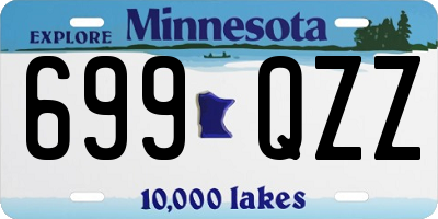 MN license plate 699QZZ