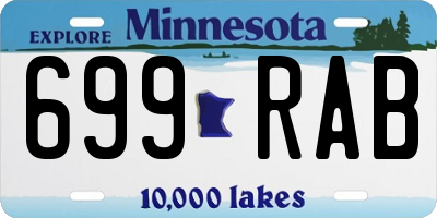 MN license plate 699RAB