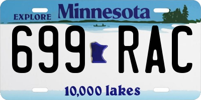 MN license plate 699RAC