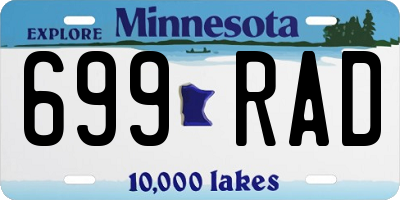 MN license plate 699RAD