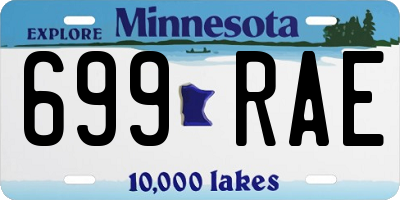 MN license plate 699RAE