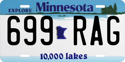 MN license plate 699RAG
