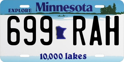 MN license plate 699RAH