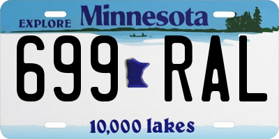 MN license plate 699RAL