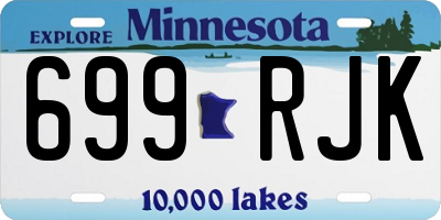 MN license plate 699RJK