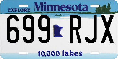 MN license plate 699RJX