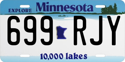 MN license plate 699RJY