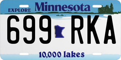 MN license plate 699RKA
