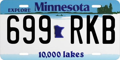 MN license plate 699RKB