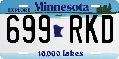 MN license plate 699RKD