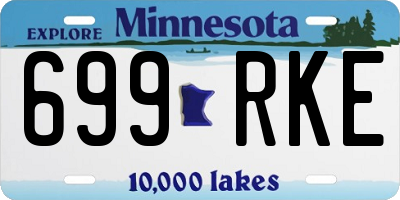 MN license plate 699RKE