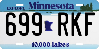 MN license plate 699RKF