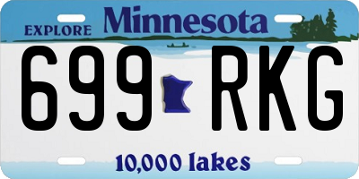 MN license plate 699RKG