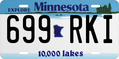 MN license plate 699RKI