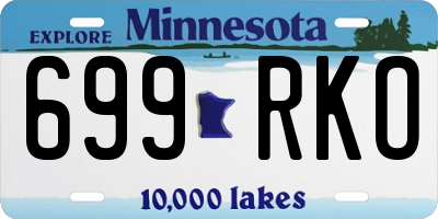 MN license plate 699RKO