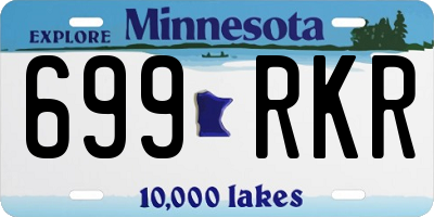 MN license plate 699RKR