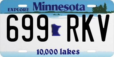 MN license plate 699RKV