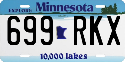 MN license plate 699RKX