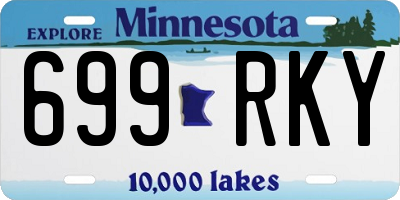 MN license plate 699RKY