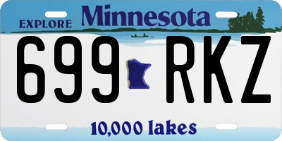 MN license plate 699RKZ