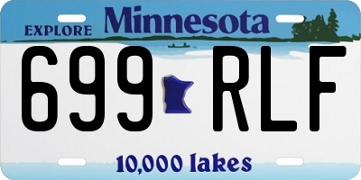 MN license plate 699RLF